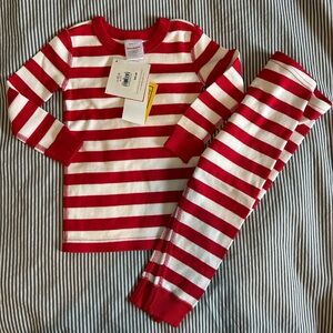 Hanna Andersson size 2T toddler pajamas. Red & White stripe. Brand new w/ tags.
